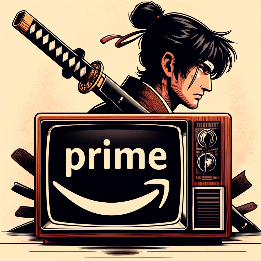 primeと映るテレビと侍