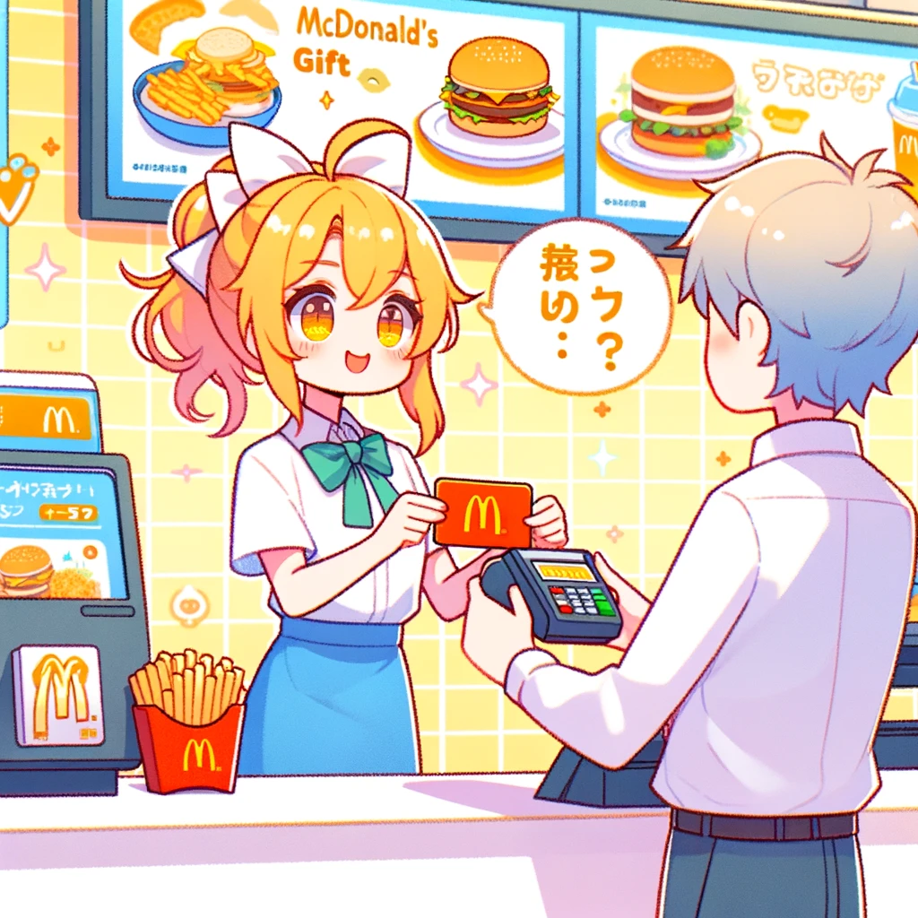 マクドナルドの会計の風景