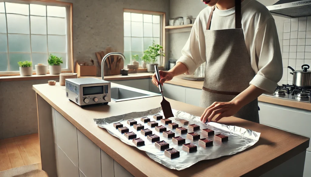 チョコを冷やすときのクッキングシート代用方法